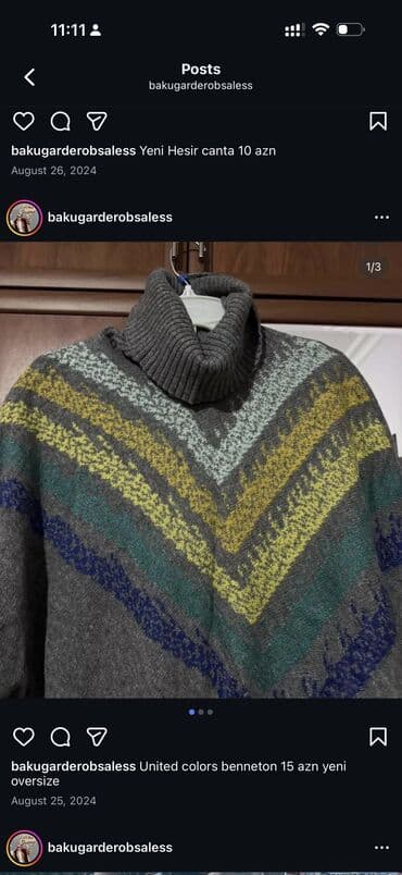 Sviter, Benetton, rəng - Boz lalafo.az -da Sviter, Benetton, rəng - Boz