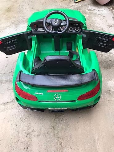 uşaq maşn: Uşaq elektrik avtomobili – Mercedes-Benz AMG üslubunda, yaşıl rəng — 2