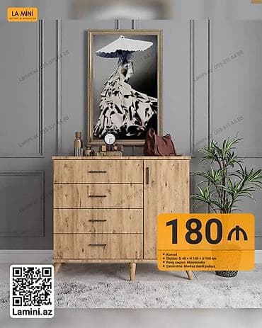 Komod – LA MINI - Material: ağac teksturalı laminat - Dizayn: 4 ədəd — 1