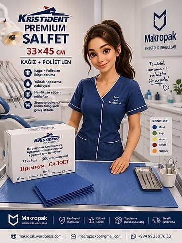 karton qutu alışı: 🦷 KRISTIDENT PREMIUM SALFET Stomatoloji kabinetlər üçün həm praktik — 1