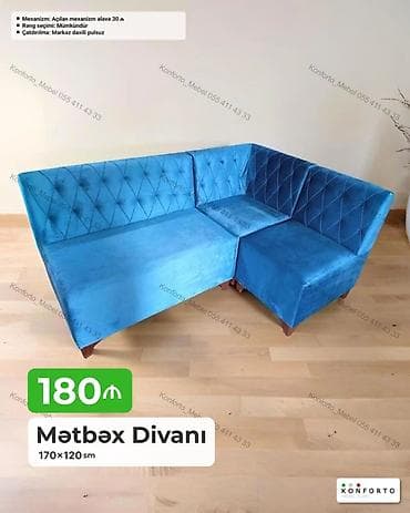 Məhsul: Mətbəx divanı (künc model) Ölçü: 170 × 120 sm Rəng: Seçim — 1
