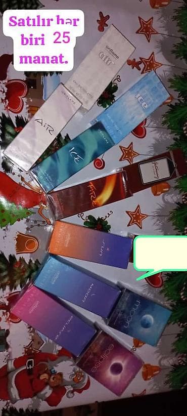 Məhsullar: - Oriflame ətirləri – müxtəlif seriyalar (Air, Ice, Fire