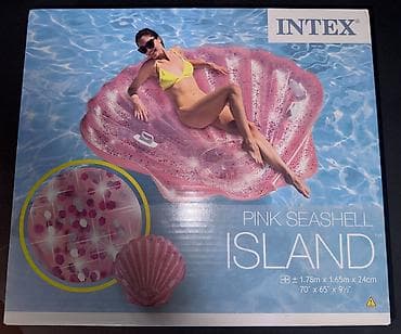 bas gitara: Məhsul yenidir qutusunda intex Pink Seashell Island şişmə üzgəc ada — 1