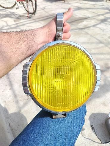 duman faralari: Sarı linzalı duman/fara proyektoru - Dairəvi korpus, xrom rəngli — 1