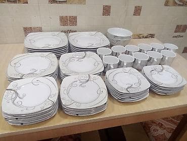 saxsı qablar satışı: Nahar dəsti, rəng - Ağ, Keramika — 8