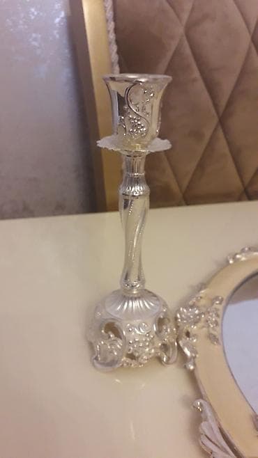 ayaqlı güzgü: Güzgü Masaüstü, Dairə, Dekorativ, Şamdanla — 5