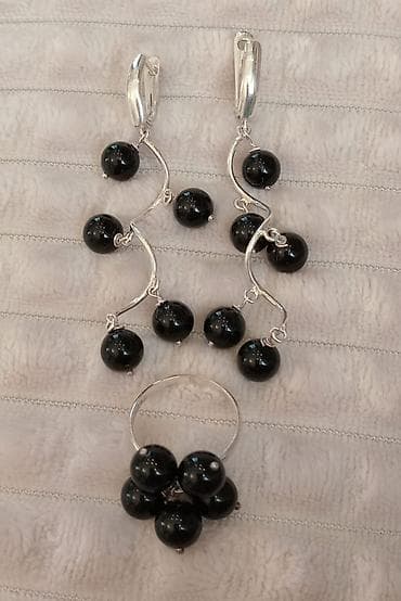 chanel mindjuse cena: Dəstə daxildir: Üzük, Sırğa, Gümüş, 925 Əyar — 2