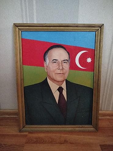 resm: Rəsm əsəri – çərçivəli portret tablo - Texnika: kətan üzərində rəngli — 2