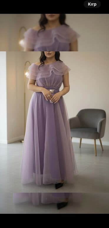 Məhsul: Zərif bənövşəyi ziyafət/libas - Rəng: Lavanda-bənövşəyi — 1