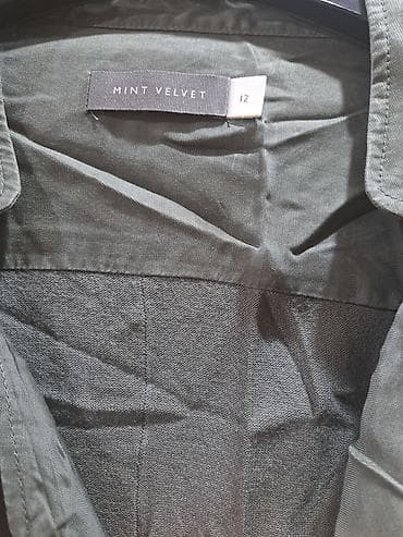 jaket: Mint Velvet qadın üst geyimi – hərbi yaşıl rəngdə uzun — 2