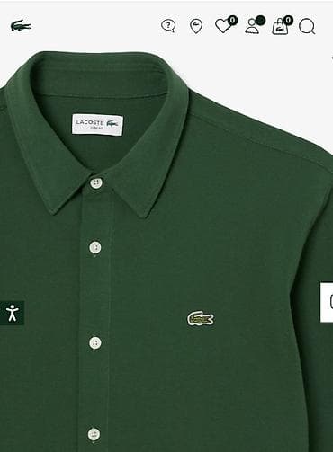 Lacoste kişi köynəyi – uzunqol, yaşıl rəng - Brend: Lacoste - Model — 1