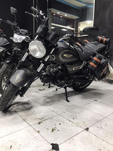 Мототранспорт: Retro kruizer tərzində kiçik həcmli motosiklet - Kuzov: mat qara/boz — 3