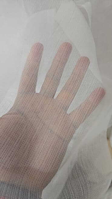 İşıqlandırma: Ağ rəngli tül pərdə parçası - Material: nazik, yüngül, şəffaf tül — 7