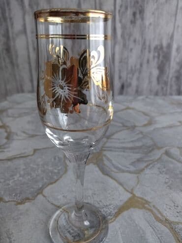 ickilər: Qədəhlər, rəng - Qızılı, Şüşə, 200 ml, Türkiyə — 4