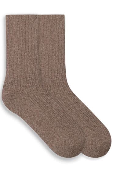 Ev geyimləri, pijamalar: Yumşaq yun əsaslı materialdan olanqadın corablarıayaqda rahat oturur — 1