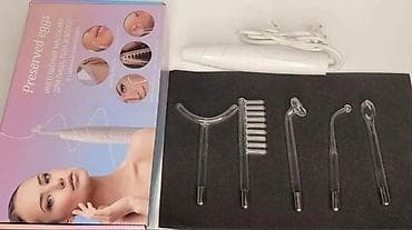 massajor aparat: Yüksək tezlikli impuls masaj cihazı – üz, bədən və saç üçün Komplekt — 7