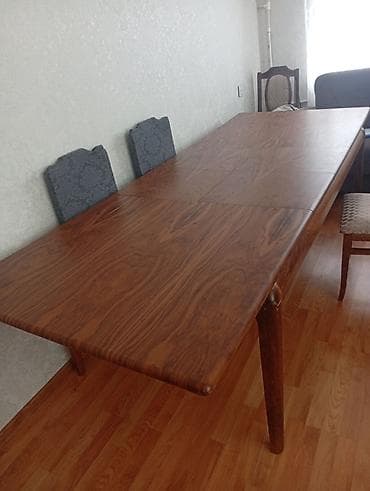 açılan stol: Qonaq masası, Açılan, Taxta, Dördbucaq masa — 2