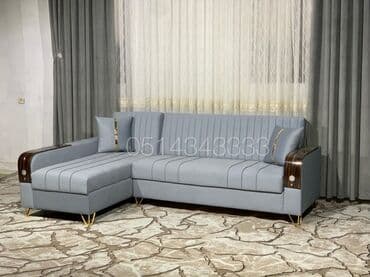 Ev üçün mebel: Künc divan, Yeni, Açılan, Bazalı, Vеlur parça, Şəhərdaxili pulsuz çatdırılma — 3