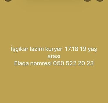 Sürücü-kuryer tələb olunur