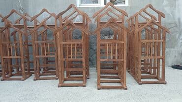 taxta işlenmiş: Taxta geyim asılqanı – “valet” tipli ayaqlı stend - Material: tam — 1