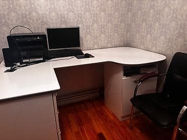 L‑şəkilli ofis masasının dəsti Qiymet ilə razılaşmaq olar - Rəng: ağ — 2