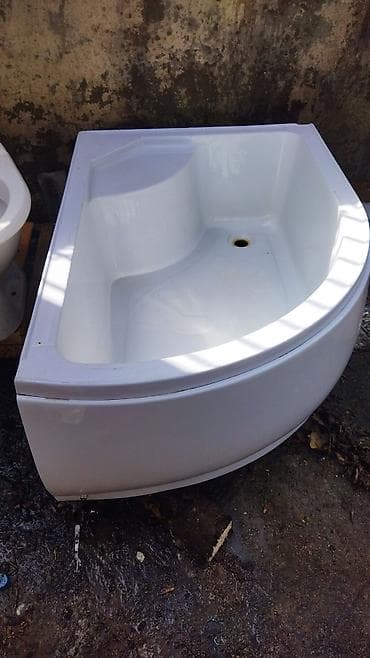 Декоративные панели для стен: Künc akril duş vannası/poduyması - Forma: 1/4 dairəvi künc model (sol — 1