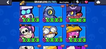 Mühasibat uçotu: Brawl Stars oyun hesabı Xüsusiyyətlər: - Kupa: 1059+ - Brawler sayı — 4