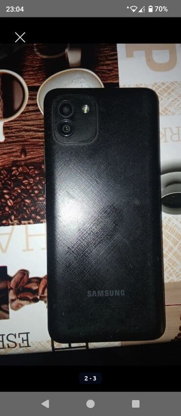 Техника для кухни: Samsung Galaxy A03, 32 ГБ, цвет - Черный, Беспроводная зарядка — 2