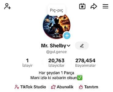 gence taksi: TikTok hesabı üçün brend-artırma və kontent xidməti Xidmətin məzmunu — 1