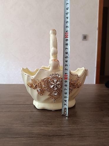 Qab-qacaq və mətbəx ləvazimatları: Dekorativ keramika səbətlər – 2 ədəd (Gefard England Collection) - — 2