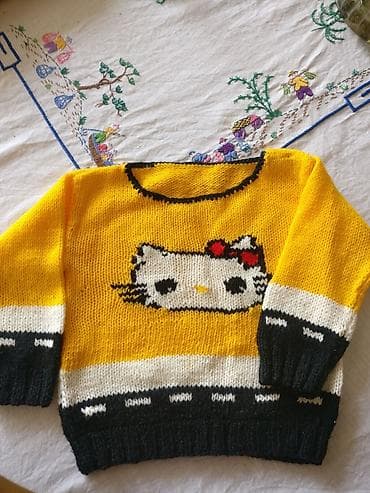 Пуловер ручная вязка для девочке до2лет новое — 1