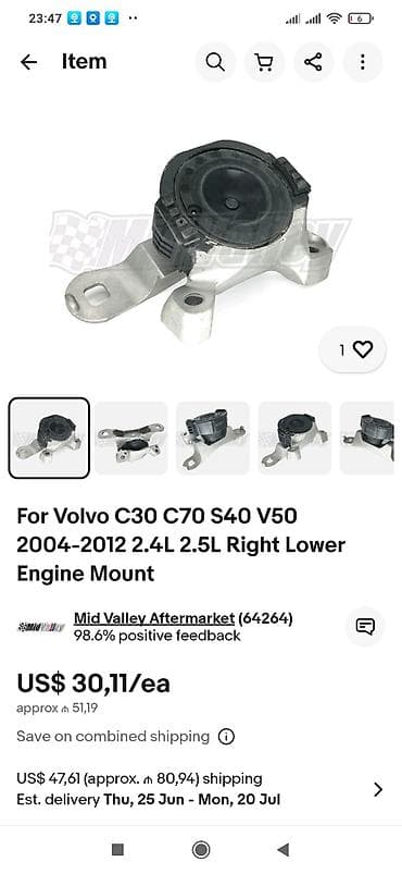 15 diski teker: Volvo S40, 2.4 l, Benzin, 2007 il, Orijinal — 10