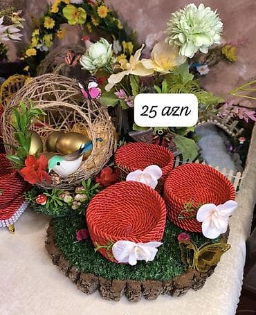 Şəkillər, tablolar: Dekorativ əl işi kompozisiyalar - Mini kənd həyəti maketi – əl — 8