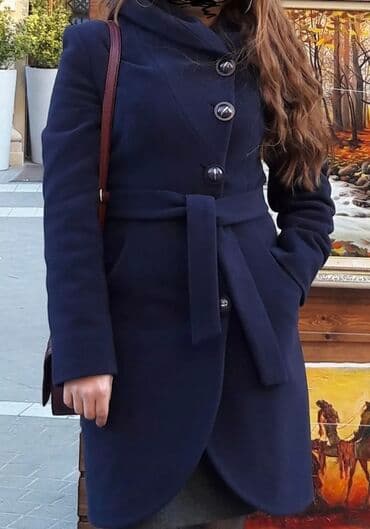 turkler kurtkaya ne deyirler: Palto, S, rəng - Göy — 1