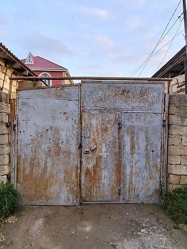 darvaza ucuz: Dəmir Həyət darvazası, Yana açılan, Mexaniki, Qapı ilə, rəng - Boz — 2