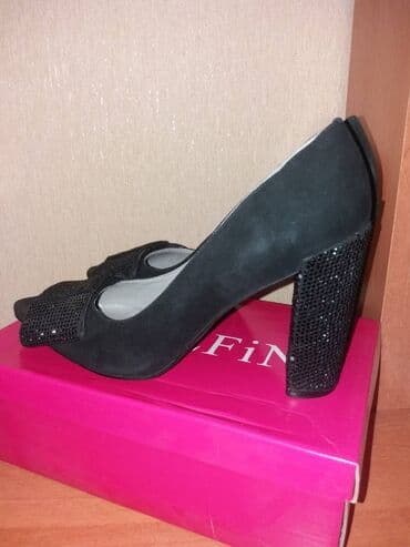 женские шлепанцы на каблуке: Туфли, Размер: 38, цвет - Черный, Новый — 3