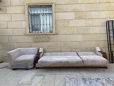 divan restoran ucun: Modul tipli yumşaq mebel dəsti - 3 hissədən ibarət modul — 2