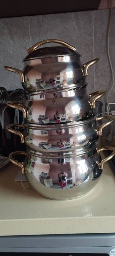 Mətbəx aksesuarları: Qazan, rəng - Gümüşü — 1