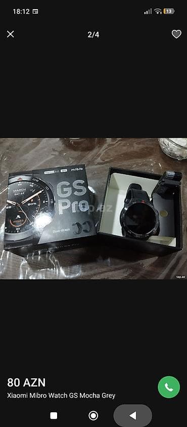 apple saat: Smart saat, Xiaomi, Sensor ekran, rəng - Boz — 3