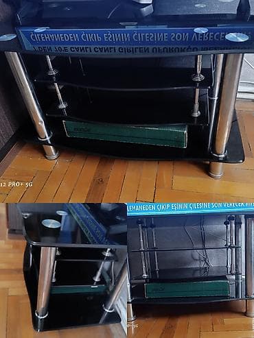 Düz TV altlığı, Polkalı, Şüşəli