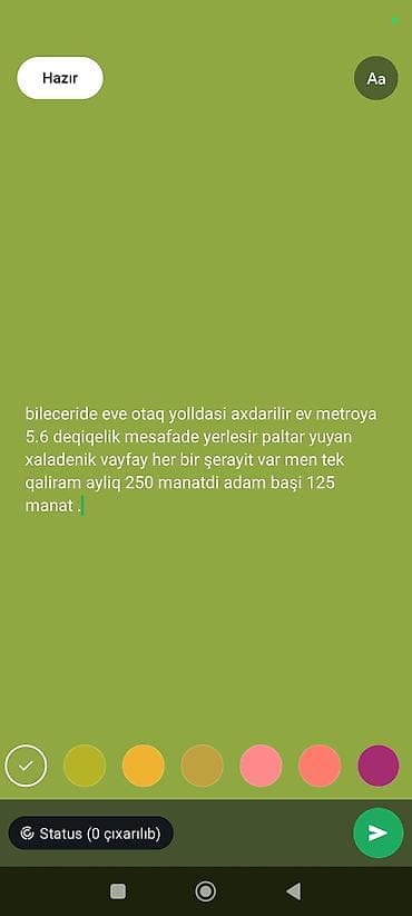 berdede kiraye evler 2022: Biləcəridə evə otaqyoldaşı axtarılır. Ev metroyadək təxminən 5–6 — 2