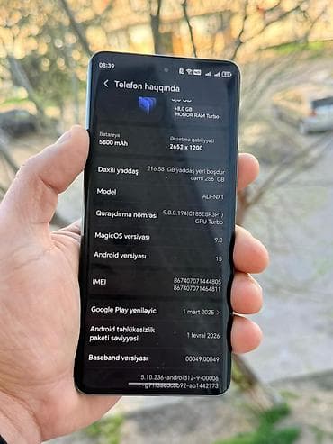 samsung 03 s: Honor 256 GB, rəng - Mavi, İki sim kartlı — 3