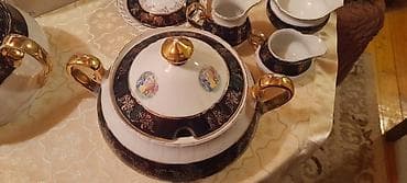 cay desgahi: Çay dəsti, rəng - Ağ, Farfor — 8