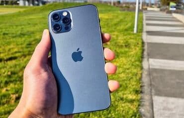 13 pro max en ucuz: IPhone 12 Pro, Pacific Blue, Face ID — 1