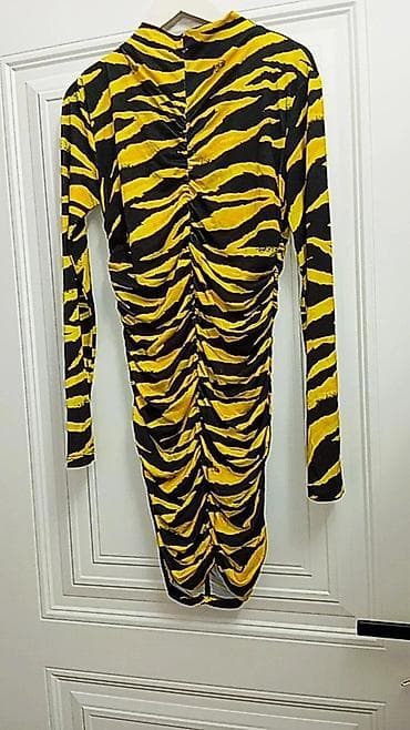 ucuz donlar: Zolaqlı zebra printli qadın donu - Rəng və naxış: sarı-qara zebra — 1