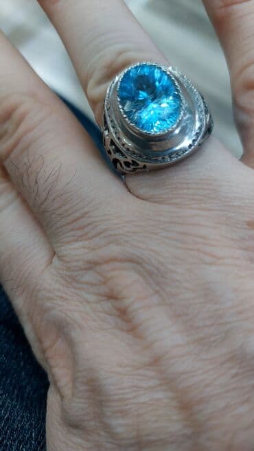 Üzük, Gümüş, Topaz