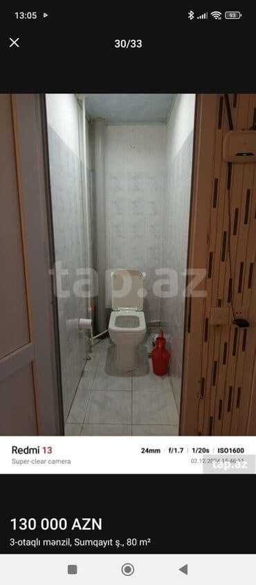 сумгаит купить квартиру: Sumqayıt, 3 otaqlı, Köhnə tikili, 80 kv. m — 4