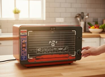 mini sobalar qiymetleri: Duxovka Elektrik, rəng - Qırmızı, Ayrıca dayanan, İşlənmiş — 1