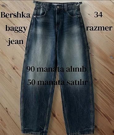 Cinslər, Bershka, rəng - Mavi lalafo.az -da Cinslər, Bershka, rəng - Mavi