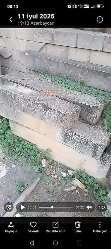 Məmulat: Betondan dekorativ sütun elementləri və iri beton bloklar — 3